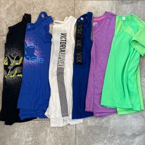 Women’s Workout T-shirt and Tank Tops Lot of 6 including VSX